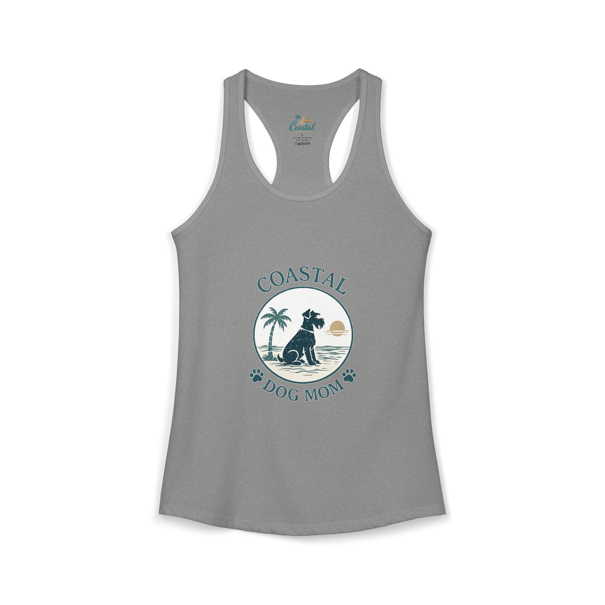 Coastal Dog Mom-Women's Racerback Tank