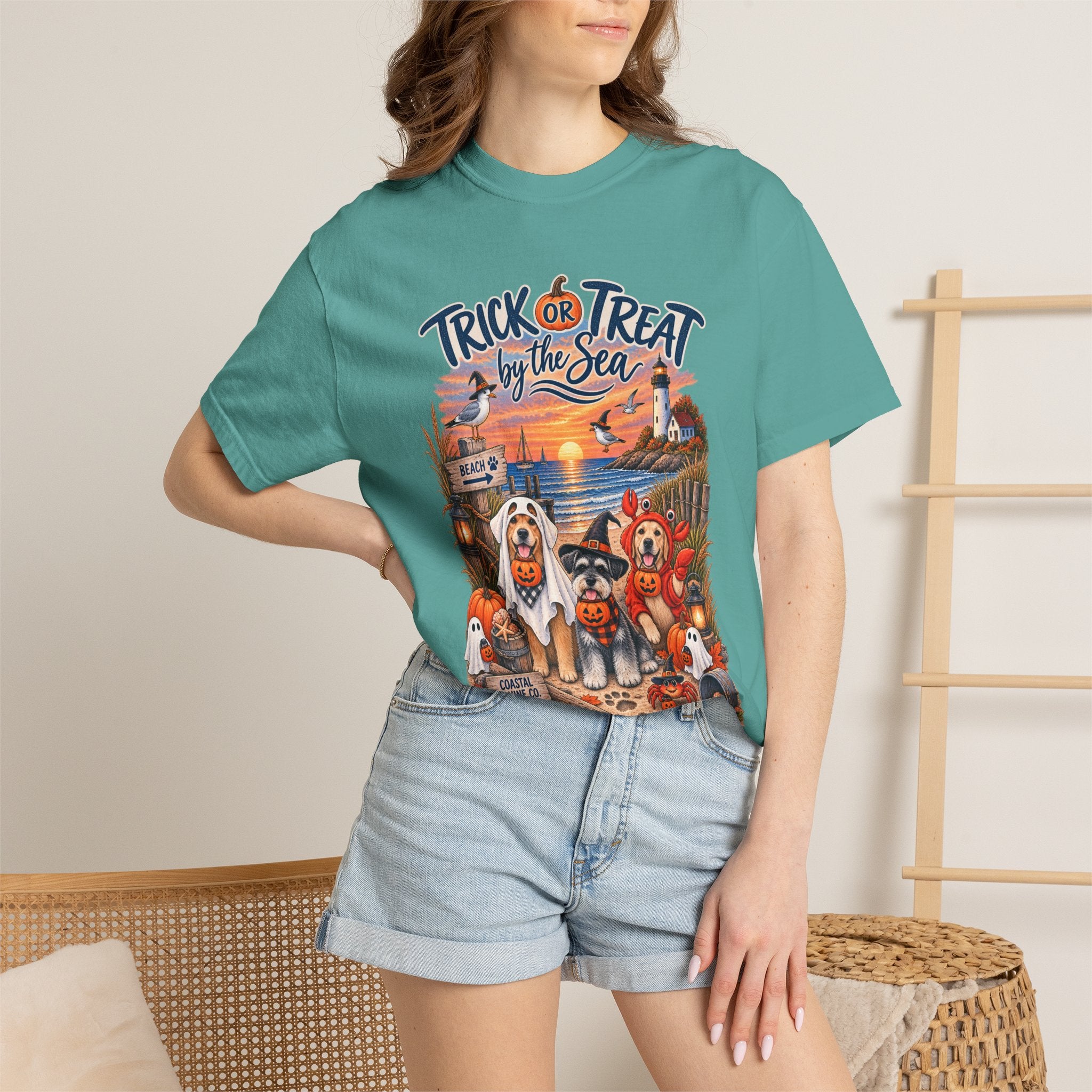 Halloween 'Trick or Treat by the Sea' T-Shirt