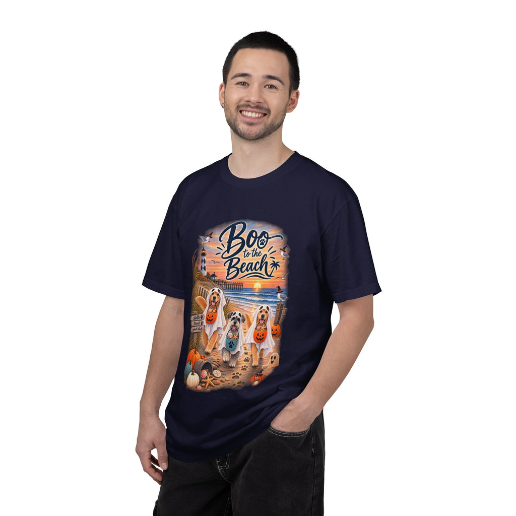 Boo to the Beach T-Shirt — Cute Halloween Dogs on Sunset Beach
