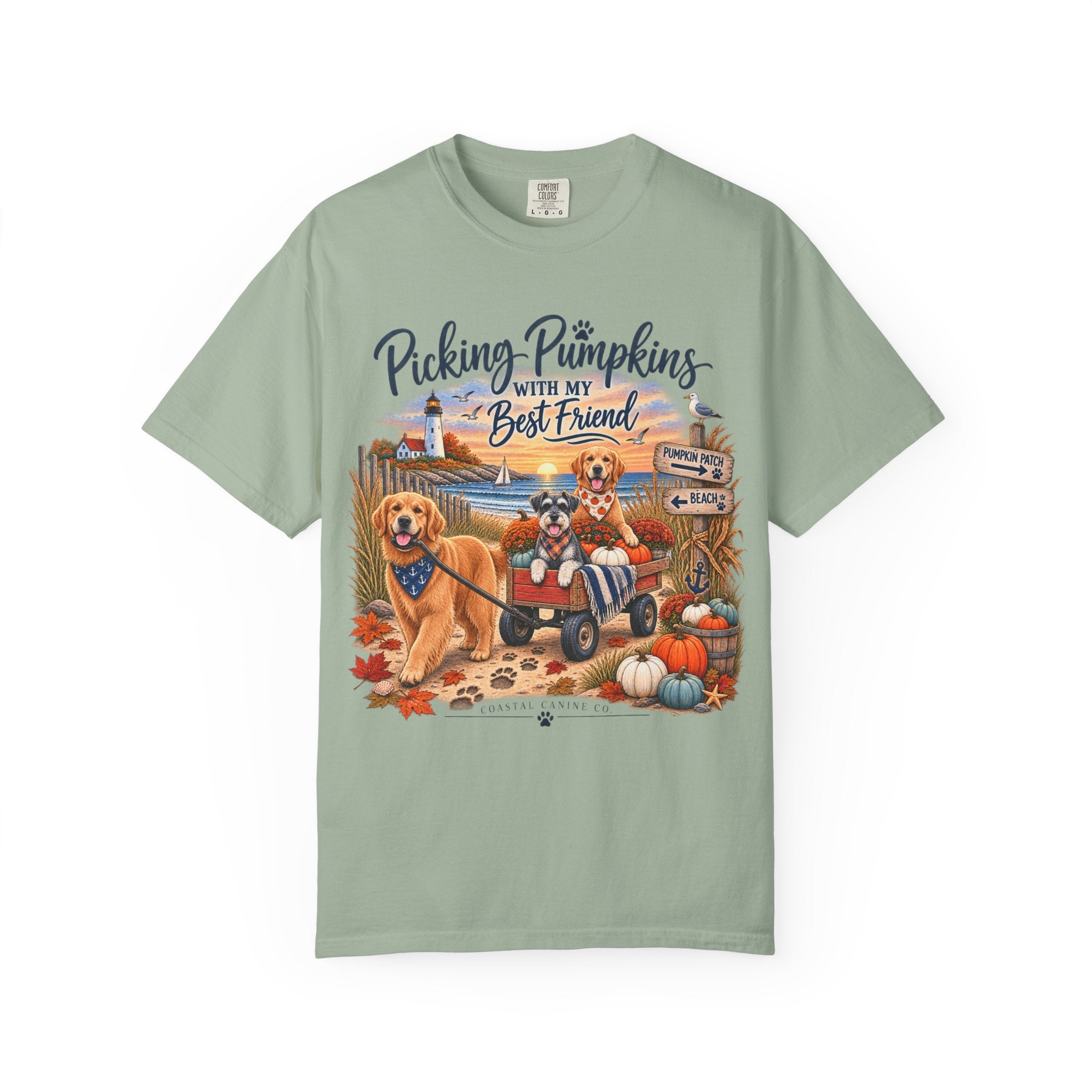 Picking Pumpkins With My Best Friend T-Shirt — Fall Dog Pumpkin Patch Tee