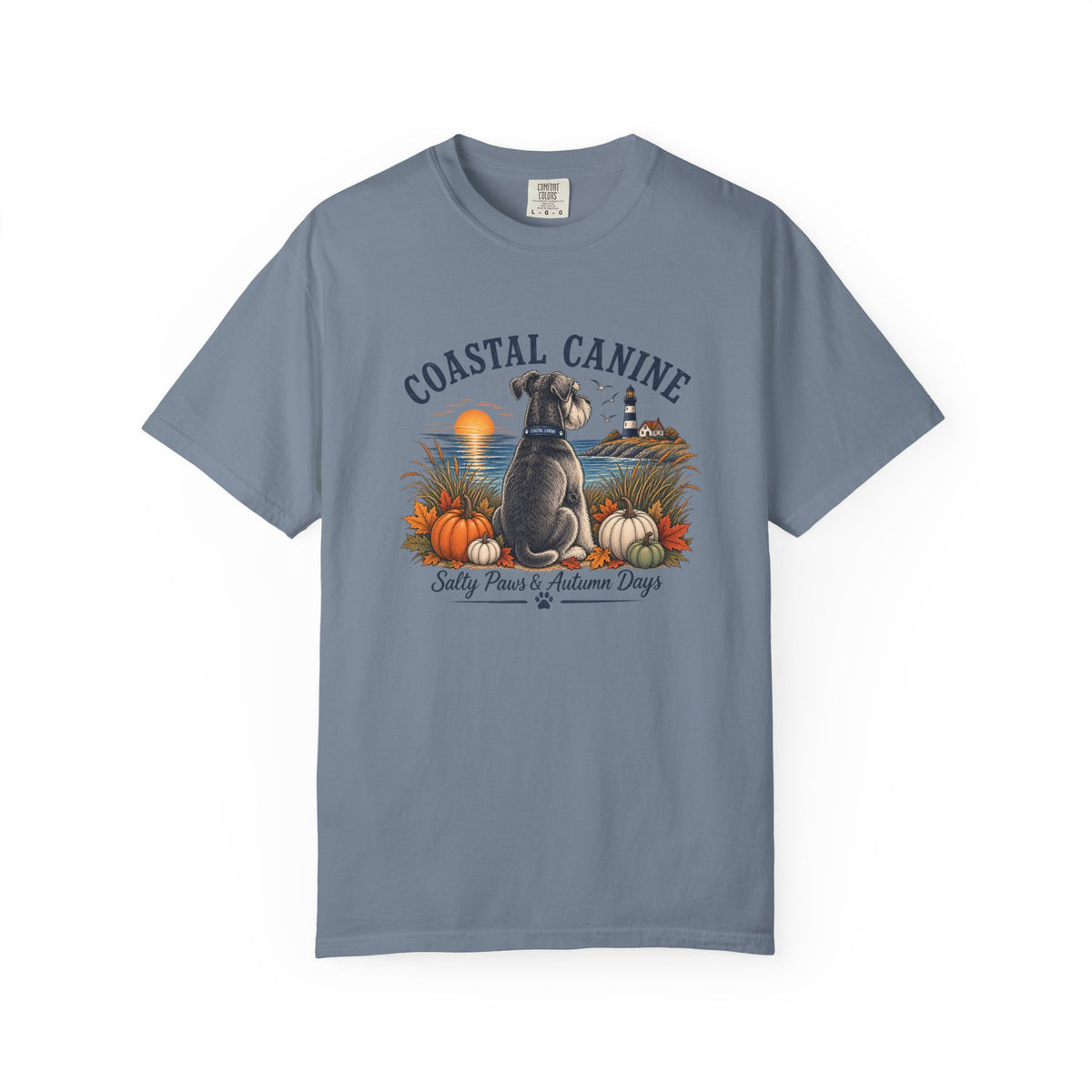 Coastal Canine T-Shirt — Salty Paws & Autumn Days Beach Dog Tee
