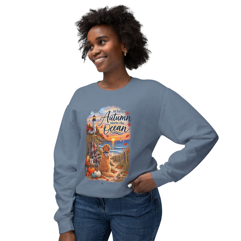 Where Autumn Meets the Ocean Sweatshirt — Coastal Fall Dog Pullover