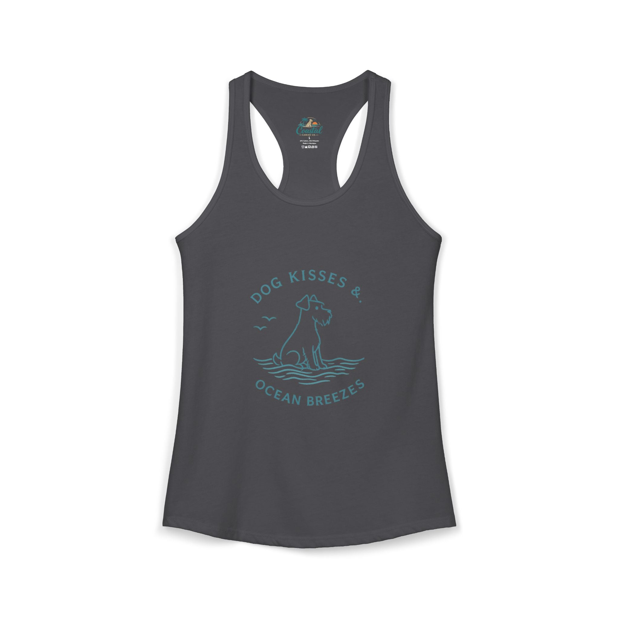 Dog Kisses & Ocean Breezes-Women's Racerback Tank