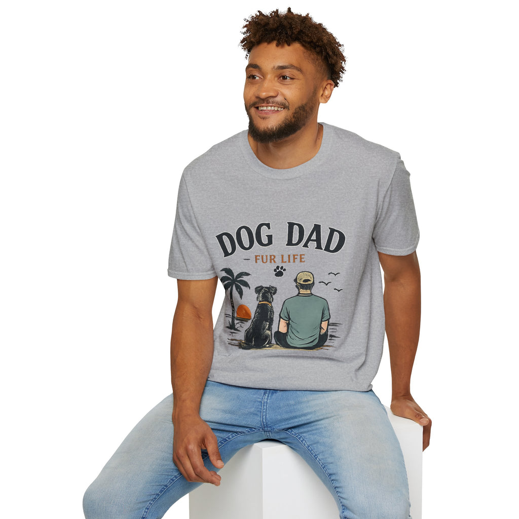 Dog Dad T‑Shirt — "Dog Dad Fur Life" Graphic Tee for Pet Lovers