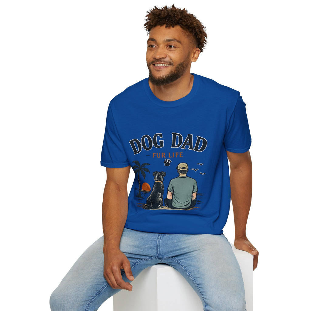 Dog Dad T‑Shirt — "Dog Dad Fur Life" Graphic Tee for Pet Lovers
