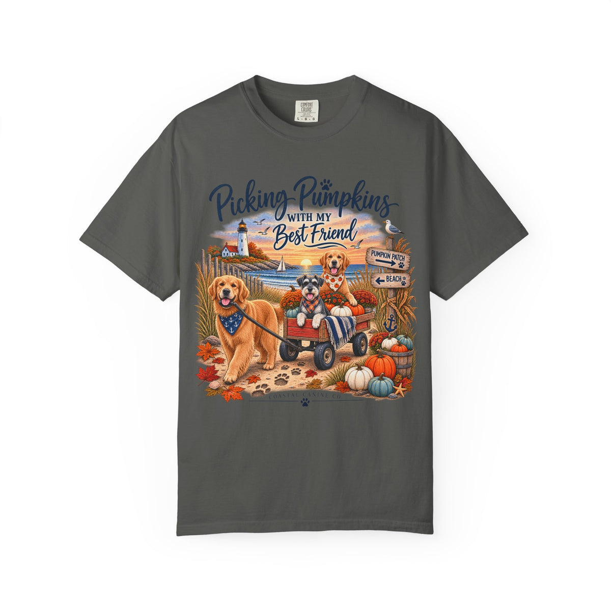 Picking Pumpkins With My Best Friend T-Shirt — Fall Dog Pumpkin Patch Tee