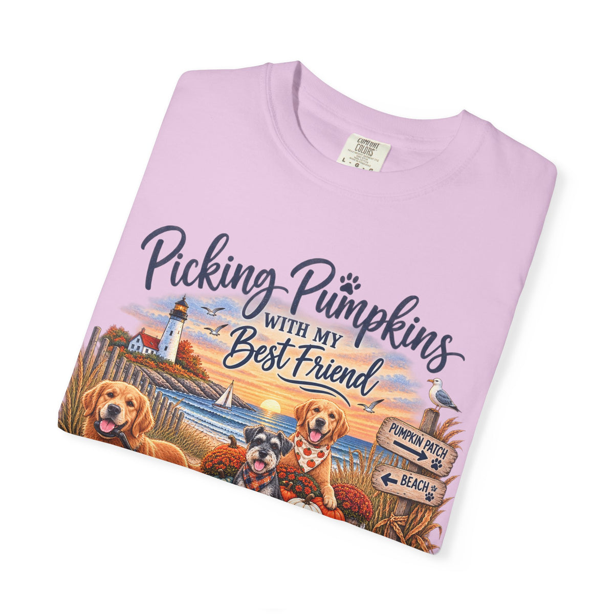 Picking Pumpkins With My Best Friend T-Shirt — Fall Dog Pumpkin Patch Tee