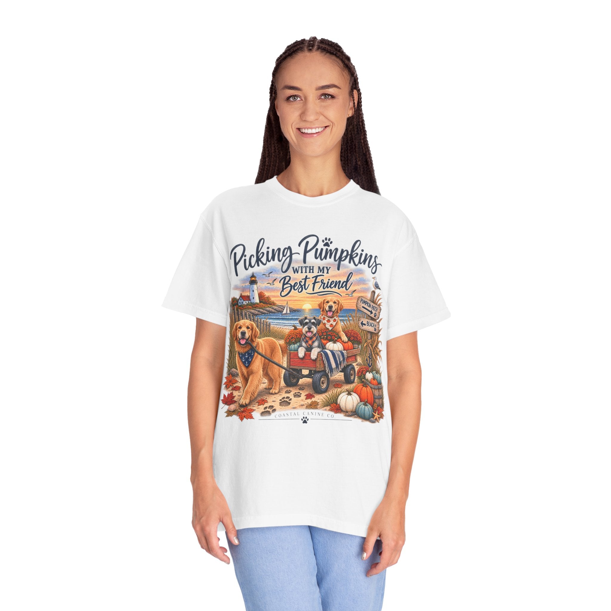 Picking Pumpkins With My Best Friend T-Shirt — Fall Dog Pumpkin Patch Tee