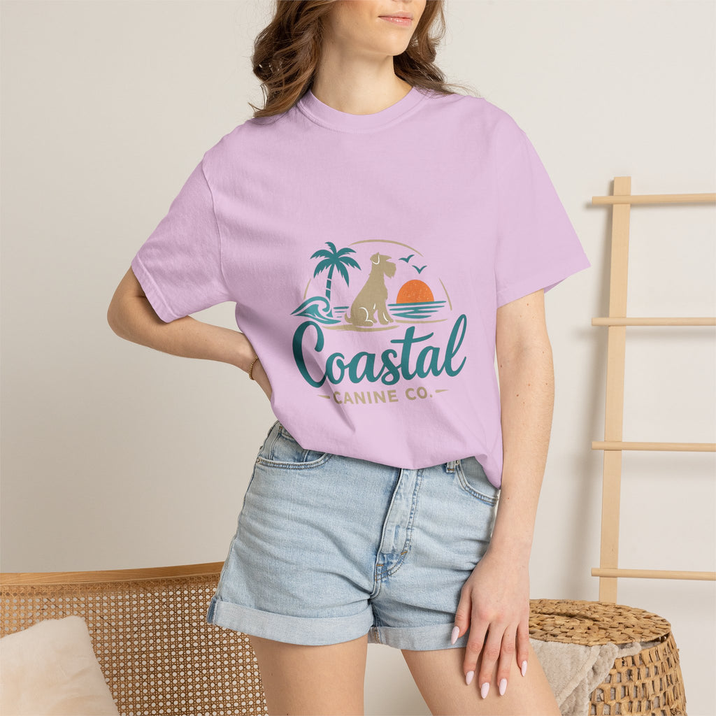 Coastal Canine T-Shirt — Beach Dog Sunset Tee