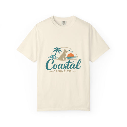 Coastal Canine T-Shirt — Beach Dog Sunset Tee