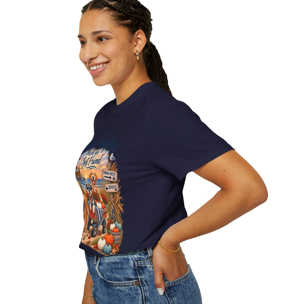 Picking Pumpkins With My Best Friend T-Shirt — Fall Dog Pumpkin Patch Tee