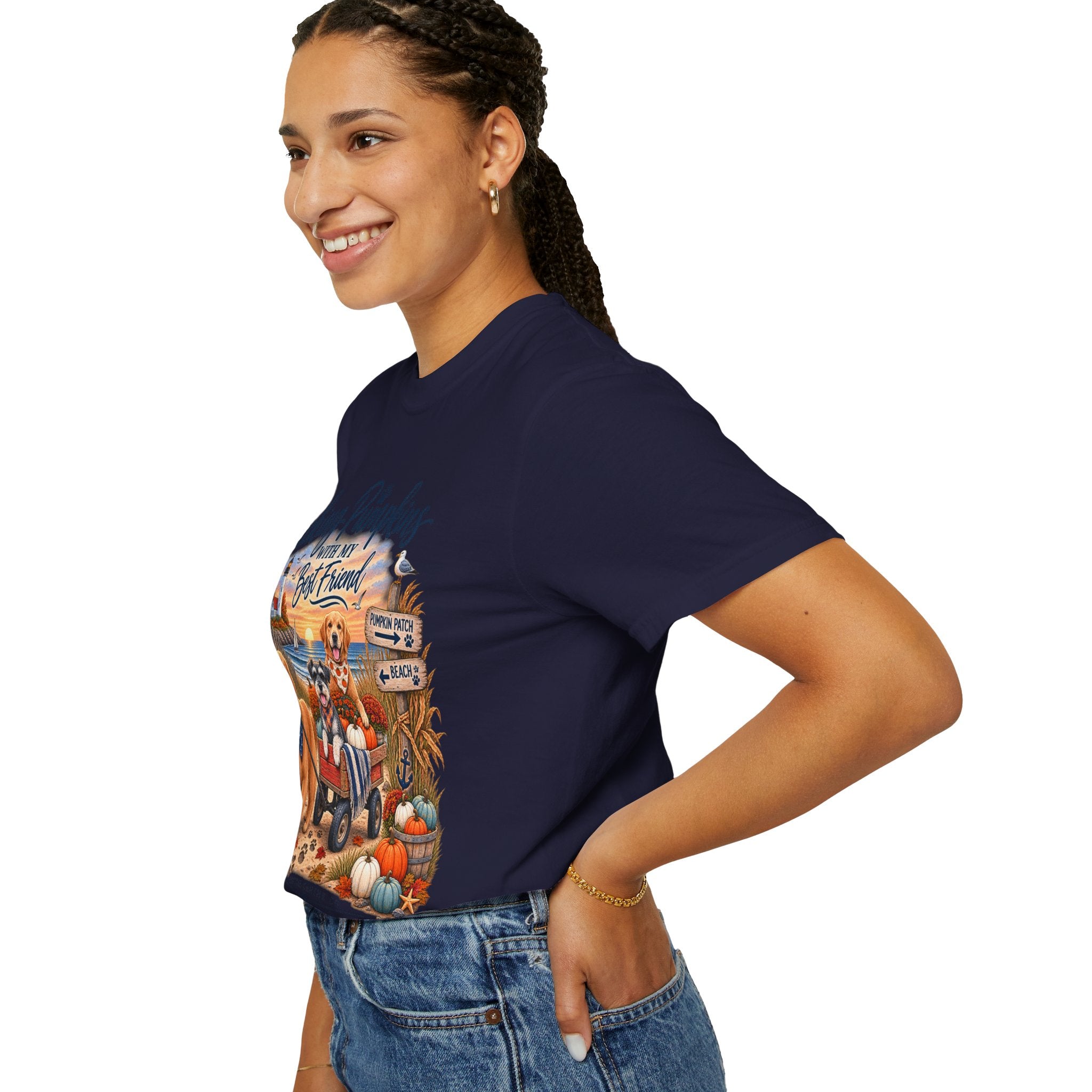 Picking Pumpkins With My Best Friend T-Shirt — Fall Dog Pumpkin Patch Tee