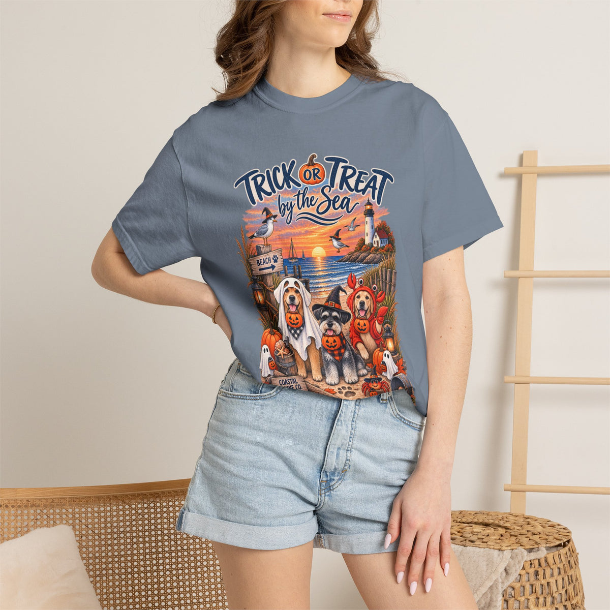 Halloween 'Trick or Treat by the Sea' T-Shirt