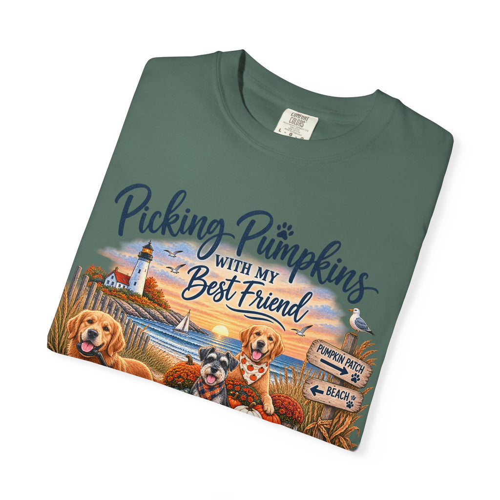 Picking Pumpkins With My Best Friend T-Shirt — Fall Dog Pumpkin Patch Tee