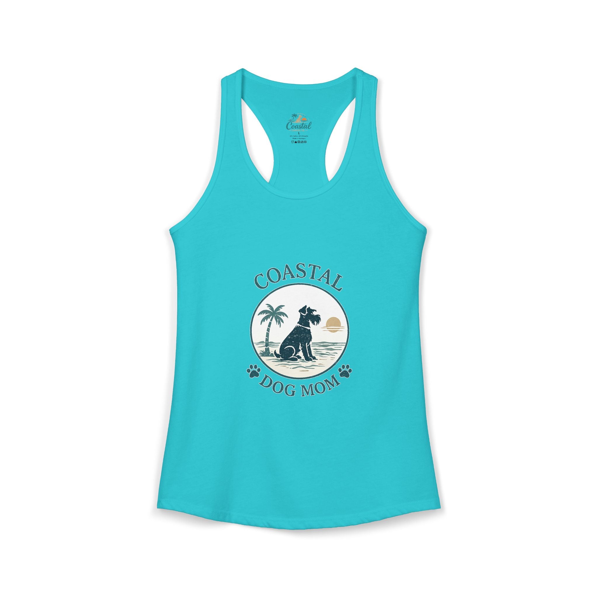 Coastal Dog Mom-Women's Racerback Tank