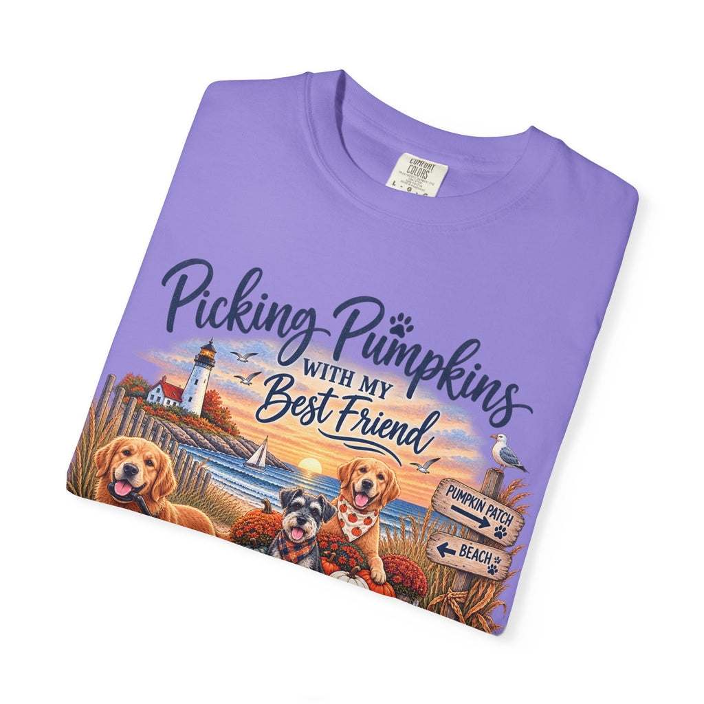 Picking Pumpkins With My Best Friend T-Shirt — Fall Dog Pumpkin Patch Tee