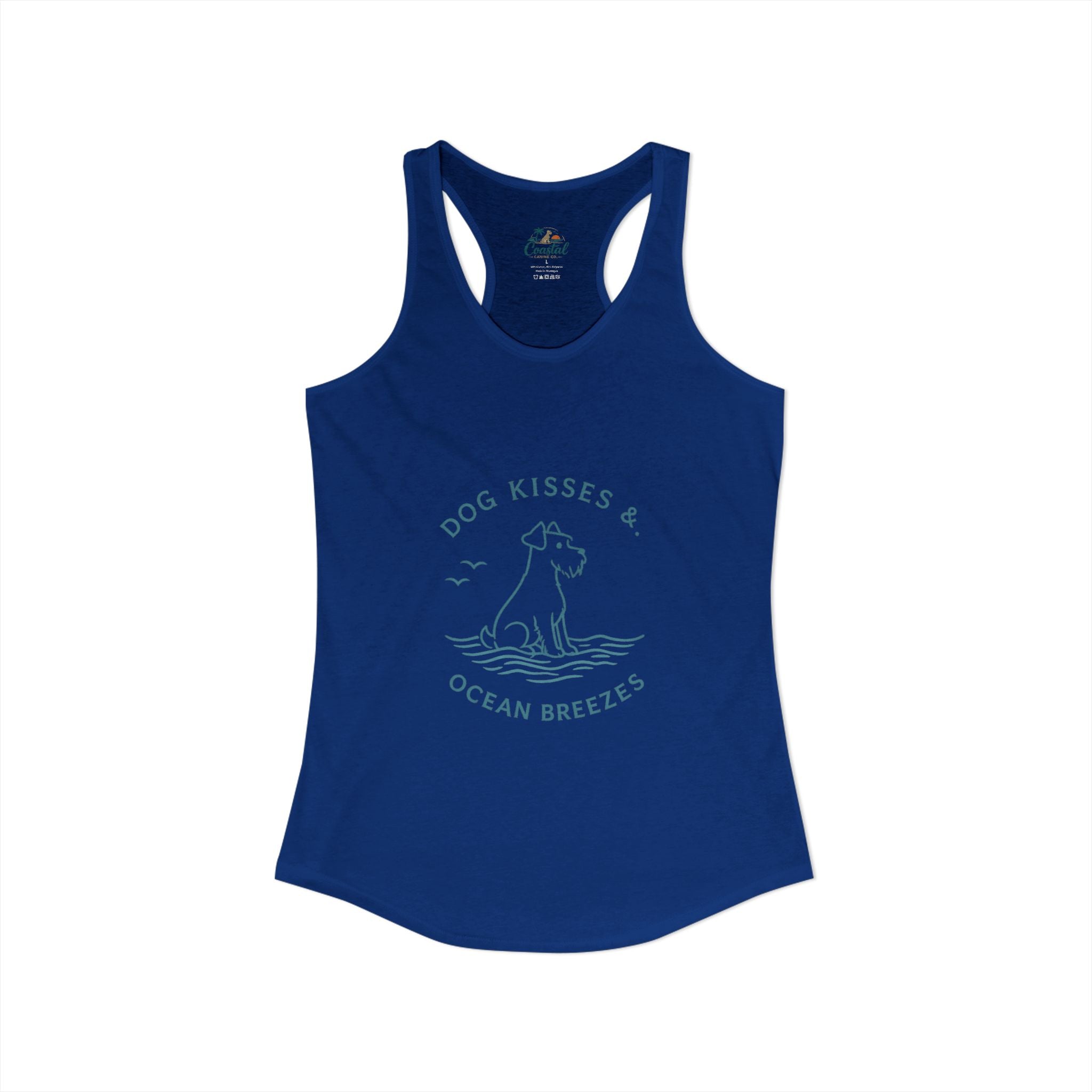 Dog Kisses & Ocean Breezes-Women's Racerback Tank