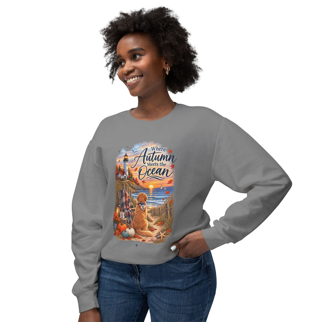 Where Autumn Meets the Ocean Sweatshirt — Coastal Fall Dog Pullover