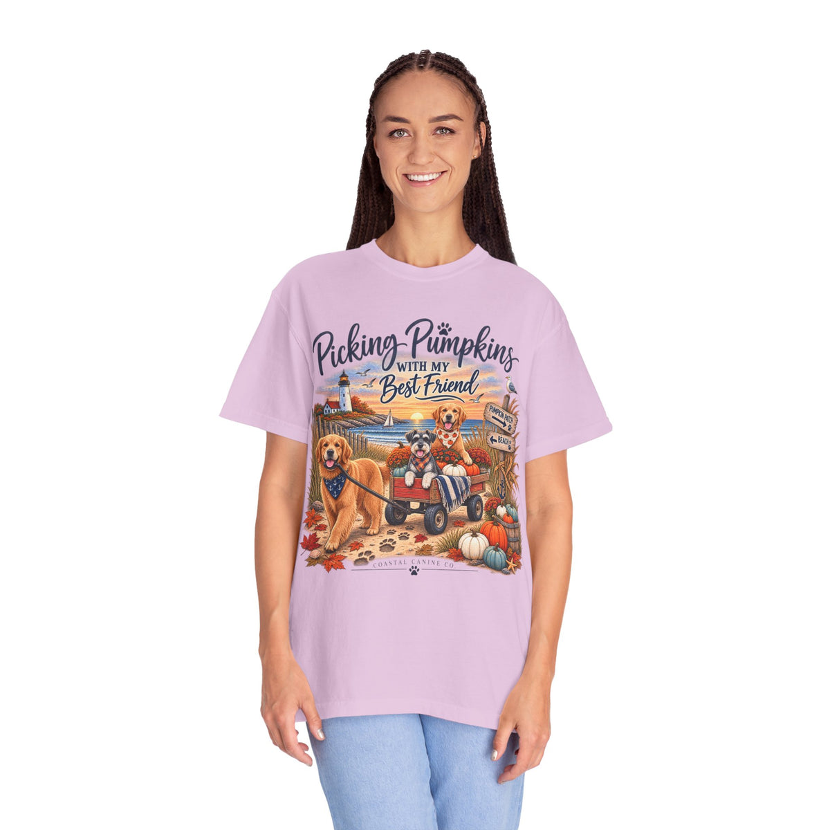 Picking Pumpkins With My Best Friend T-Shirt — Fall Dog Pumpkin Patch Tee