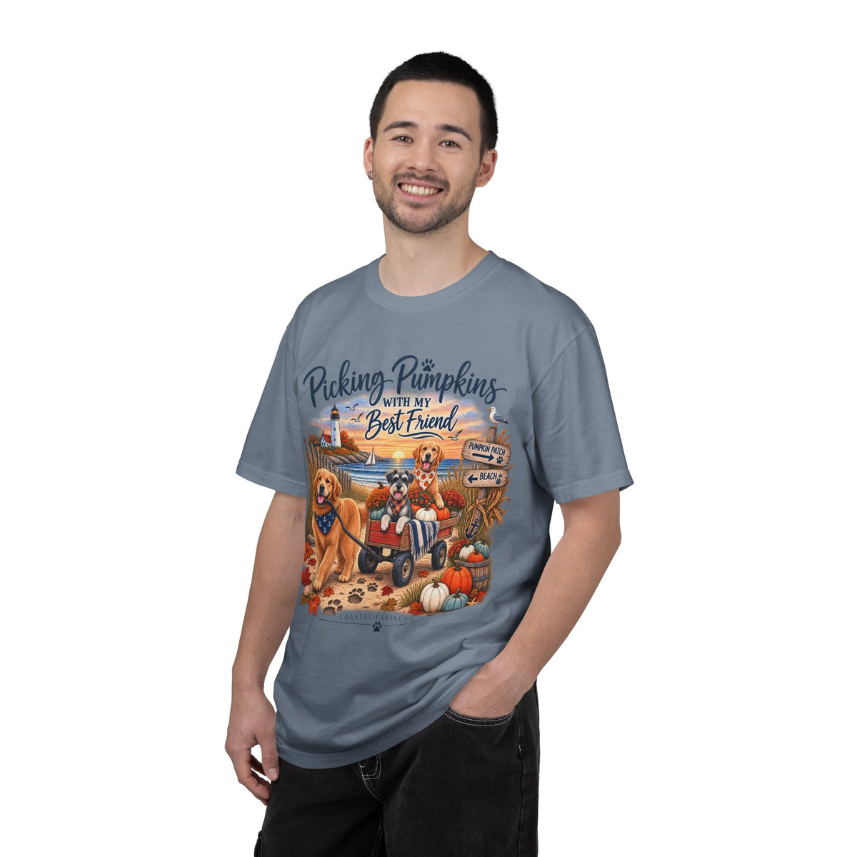 Picking Pumpkins With My Best Friend T-Shirt — Fall Dog Pumpkin Patch Tee