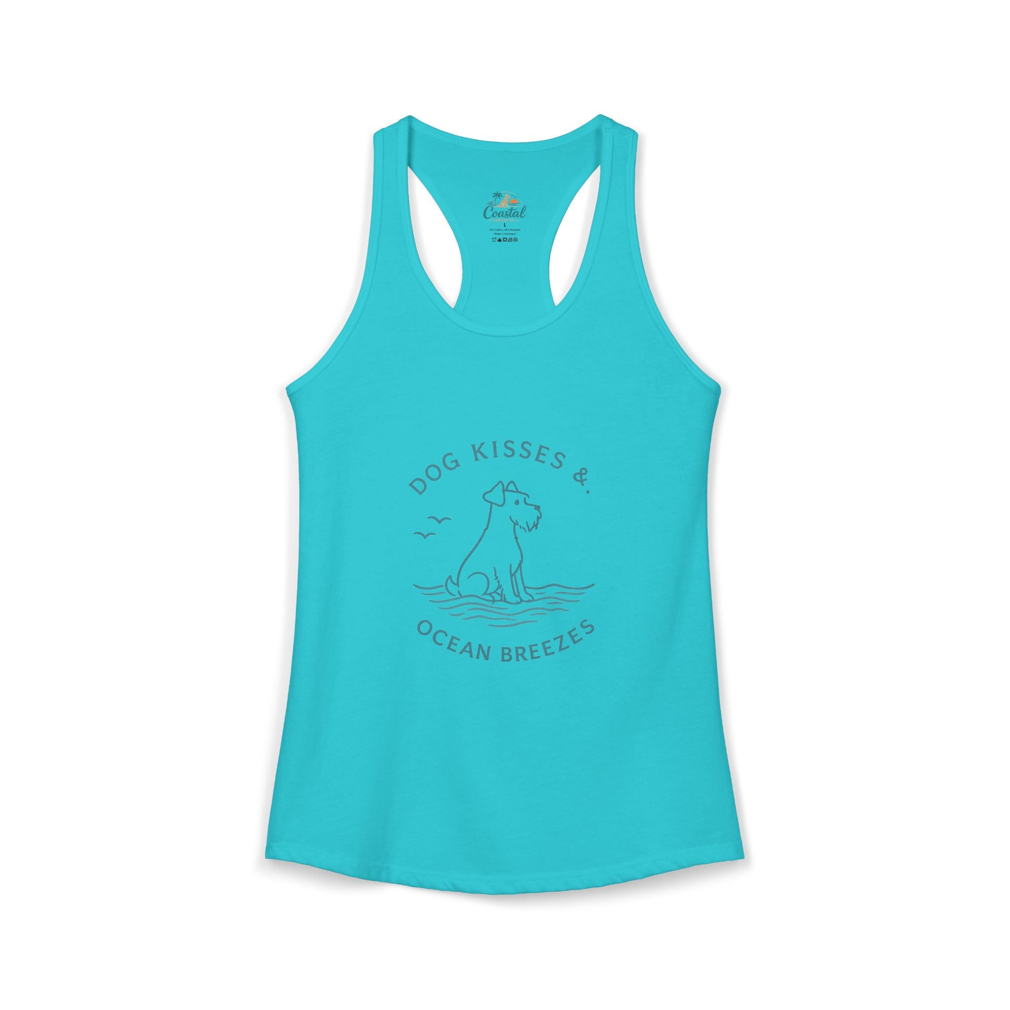 Dog Kisses & Ocean Breezes-Women's Racerback Tank
