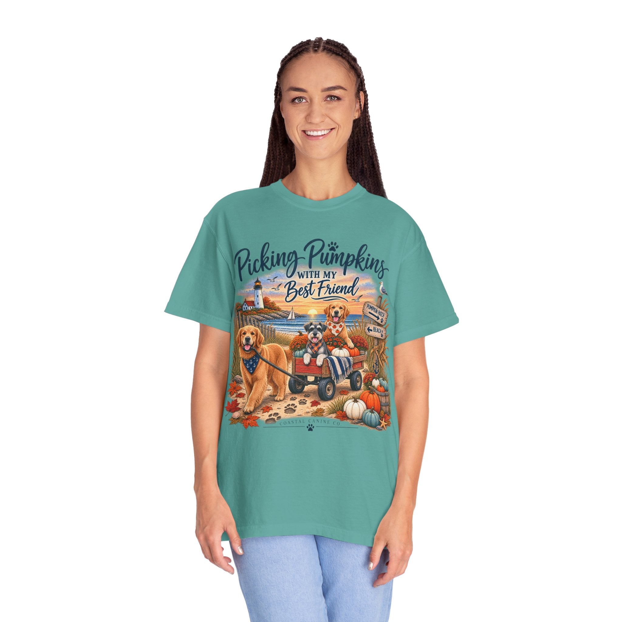 Picking Pumpkins With My Best Friend T-Shirt — Fall Dog Pumpkin Patch Tee
