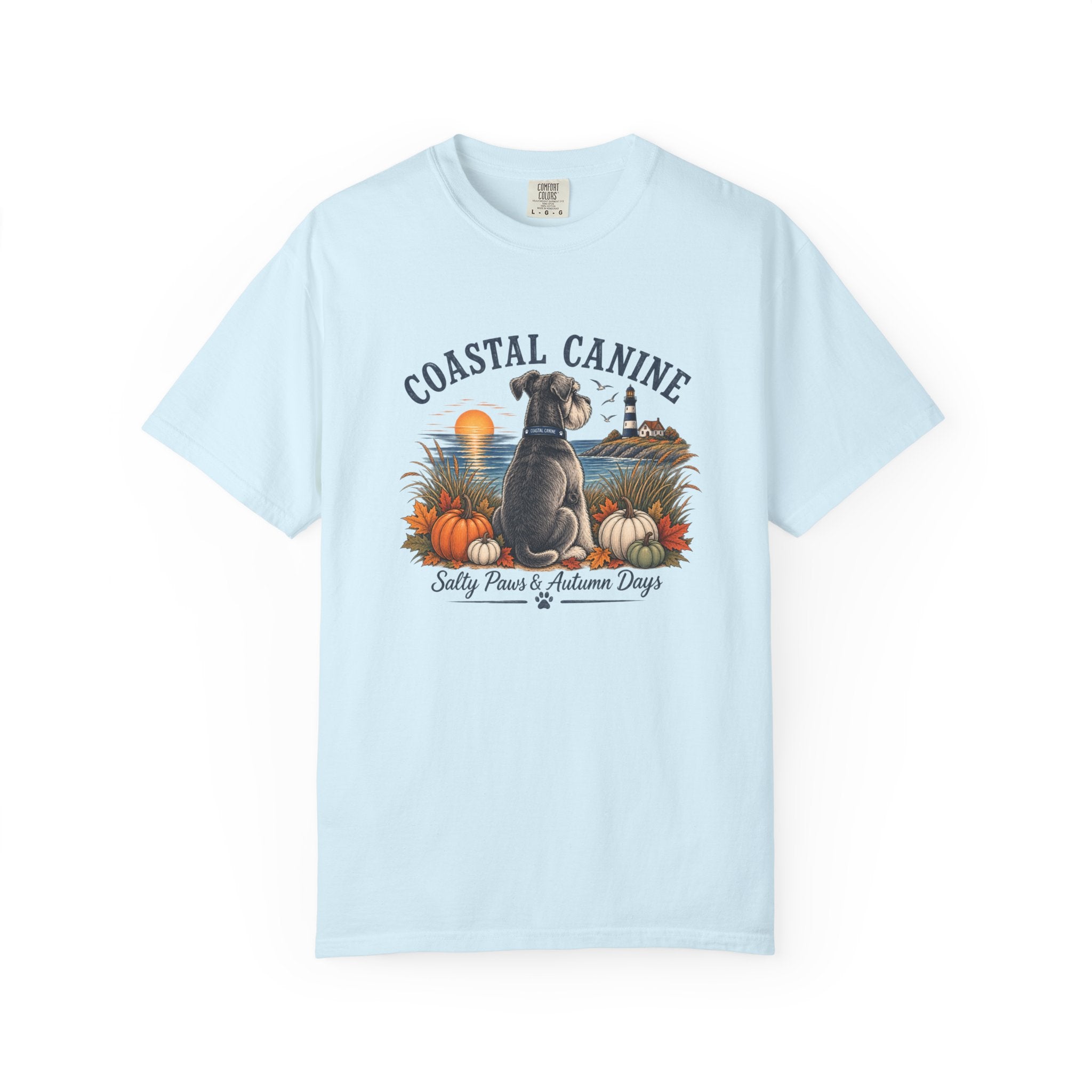 Coastal Canine T-Shirt — Salty Paws & Autumn Days Beach Dog Tee