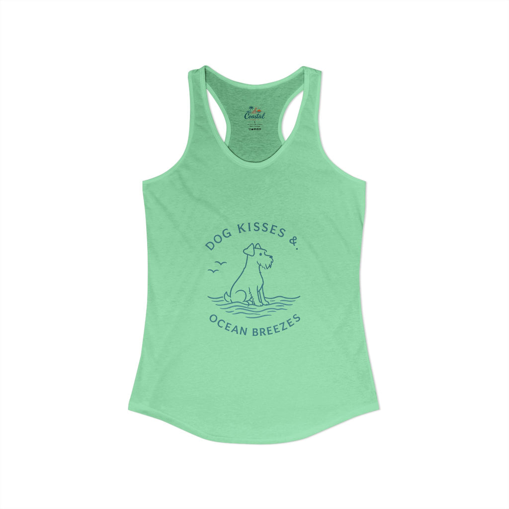 Dog Kisses & Ocean Breezes-Women's Racerback Tank
