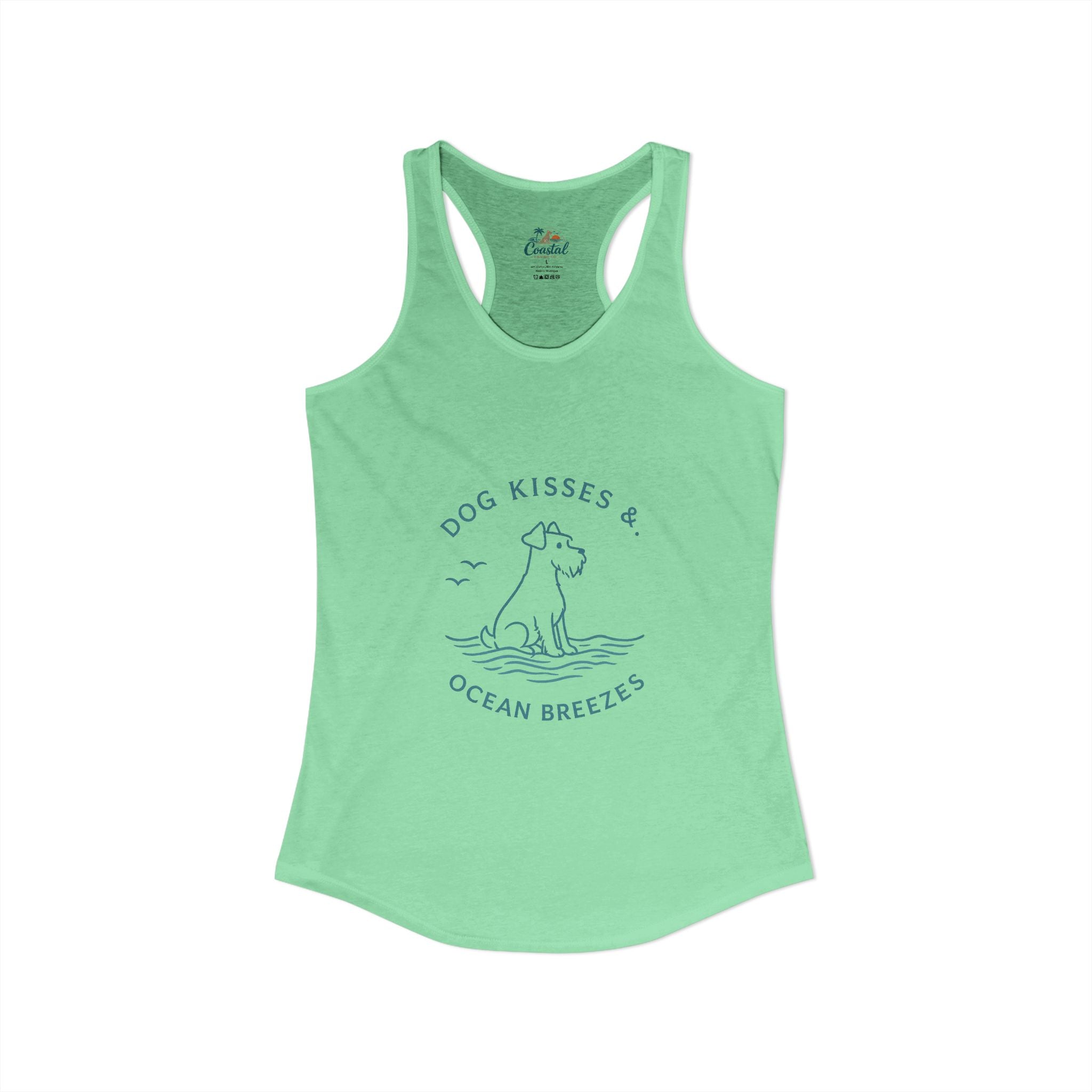 Dog Kisses & Ocean Breezes-Women's Racerback Tank