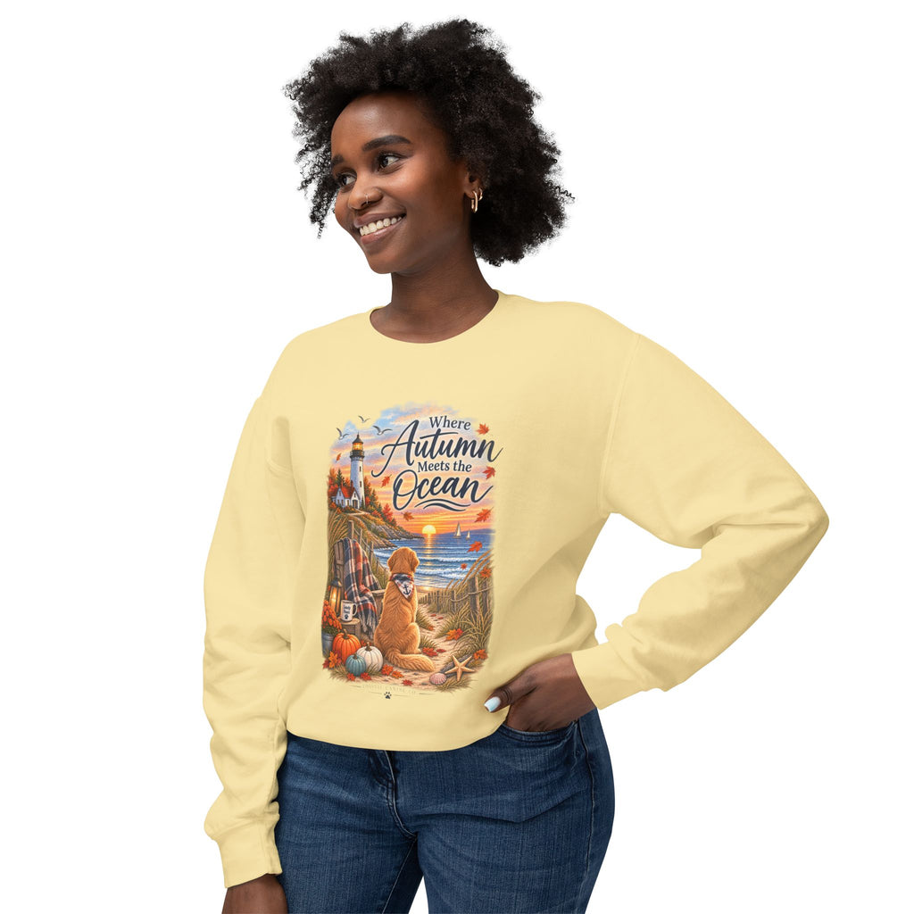 Where Autumn Meets the Ocean Sweatshirt — Coastal Fall Dog Pullover
