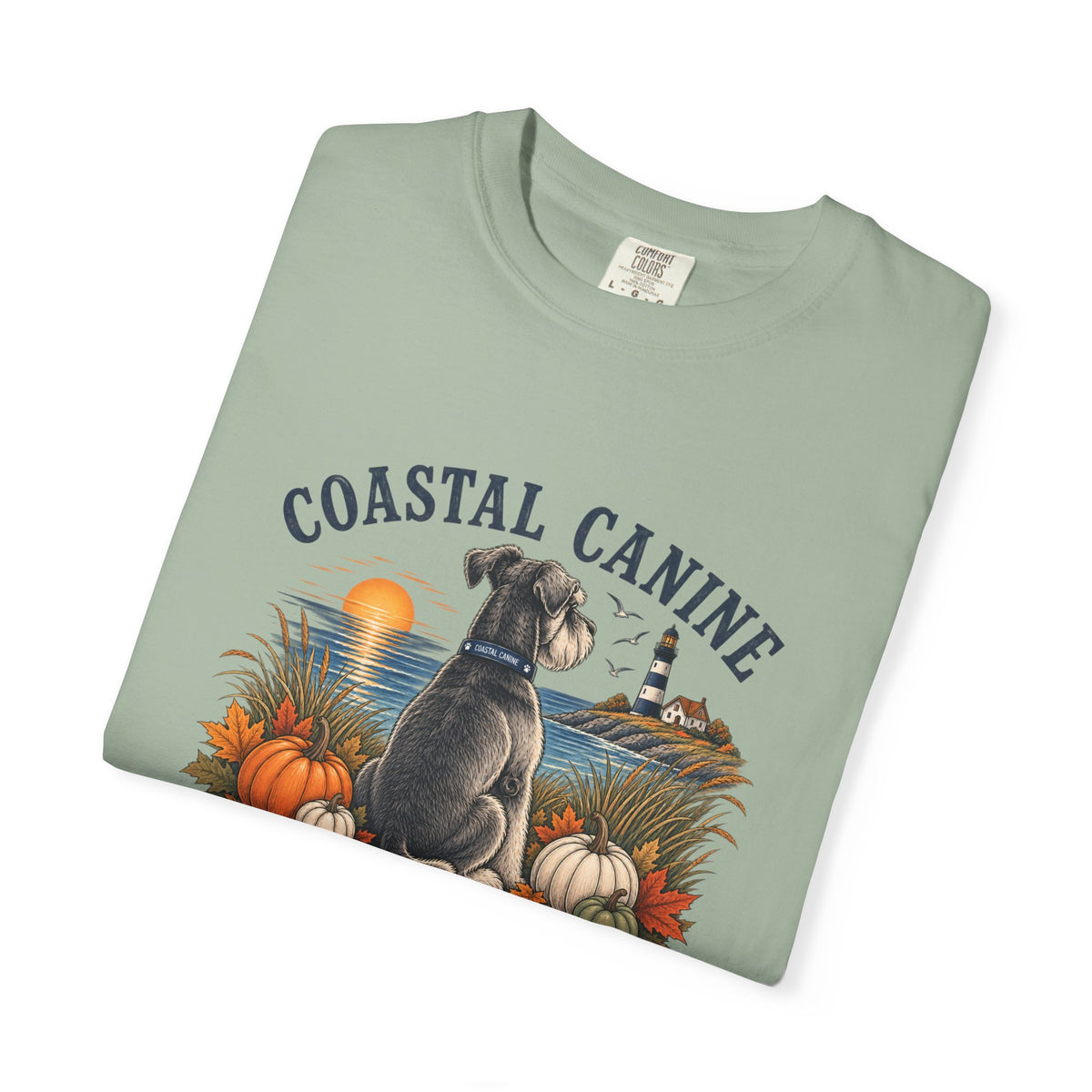 Coastal Canine T-Shirt — Salty Paws & Autumn Days Beach Dog Tee