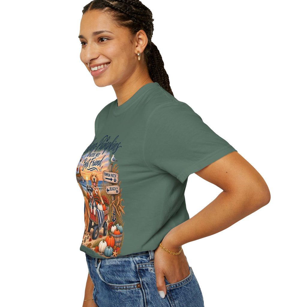Picking Pumpkins With My Best Friend T-Shirt — Fall Dog Pumpkin Patch Tee