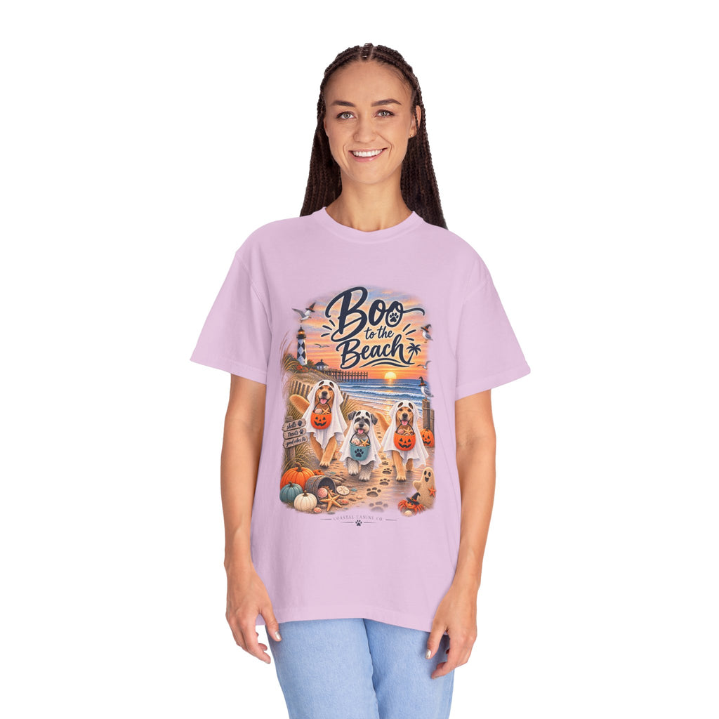 Boo to the Beach T-Shirt — Cute Halloween Dogs on Sunset Beach
