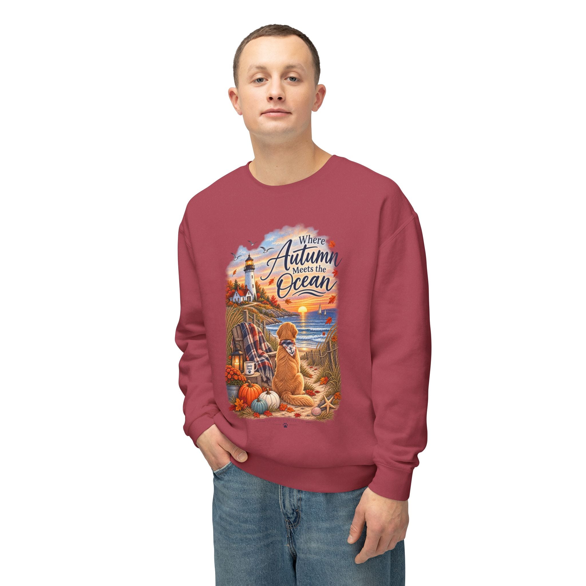 Where Autumn Meets the Ocean Sweatshirt — Coastal Fall Dog Pullover