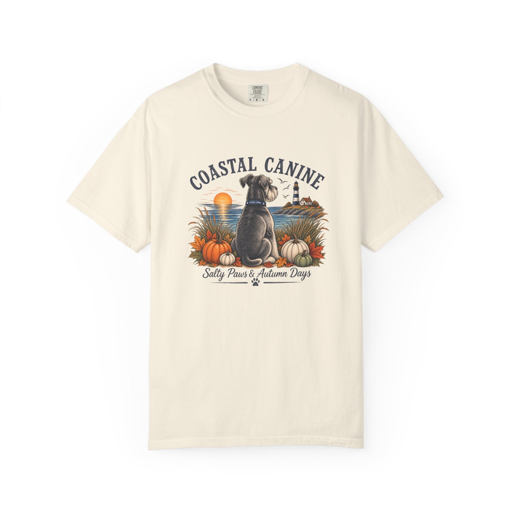 Coastal Canine T-Shirt — Salty Paws & Autumn Days Beach Dog Tee