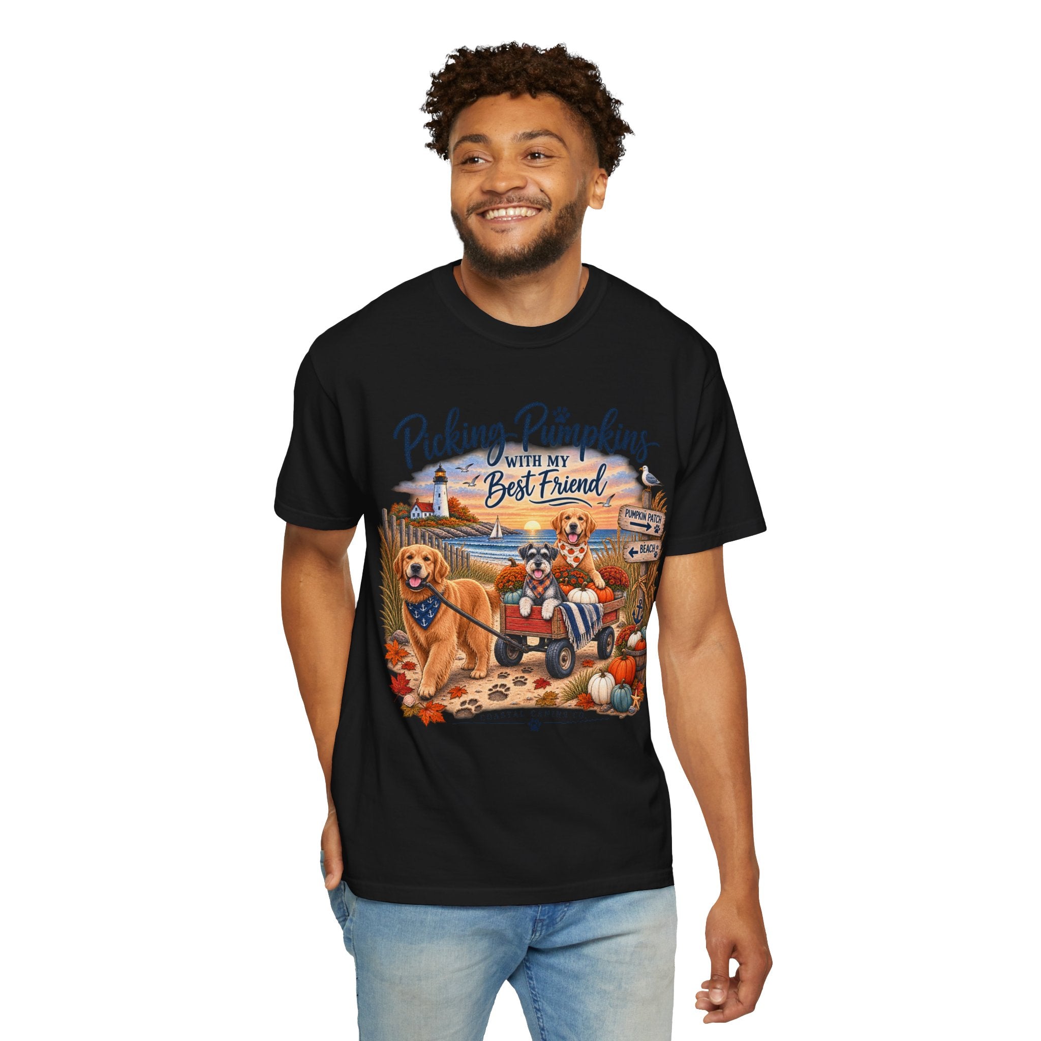 Picking Pumpkins With My Best Friend T-Shirt — Fall Dog Pumpkin Patch Tee