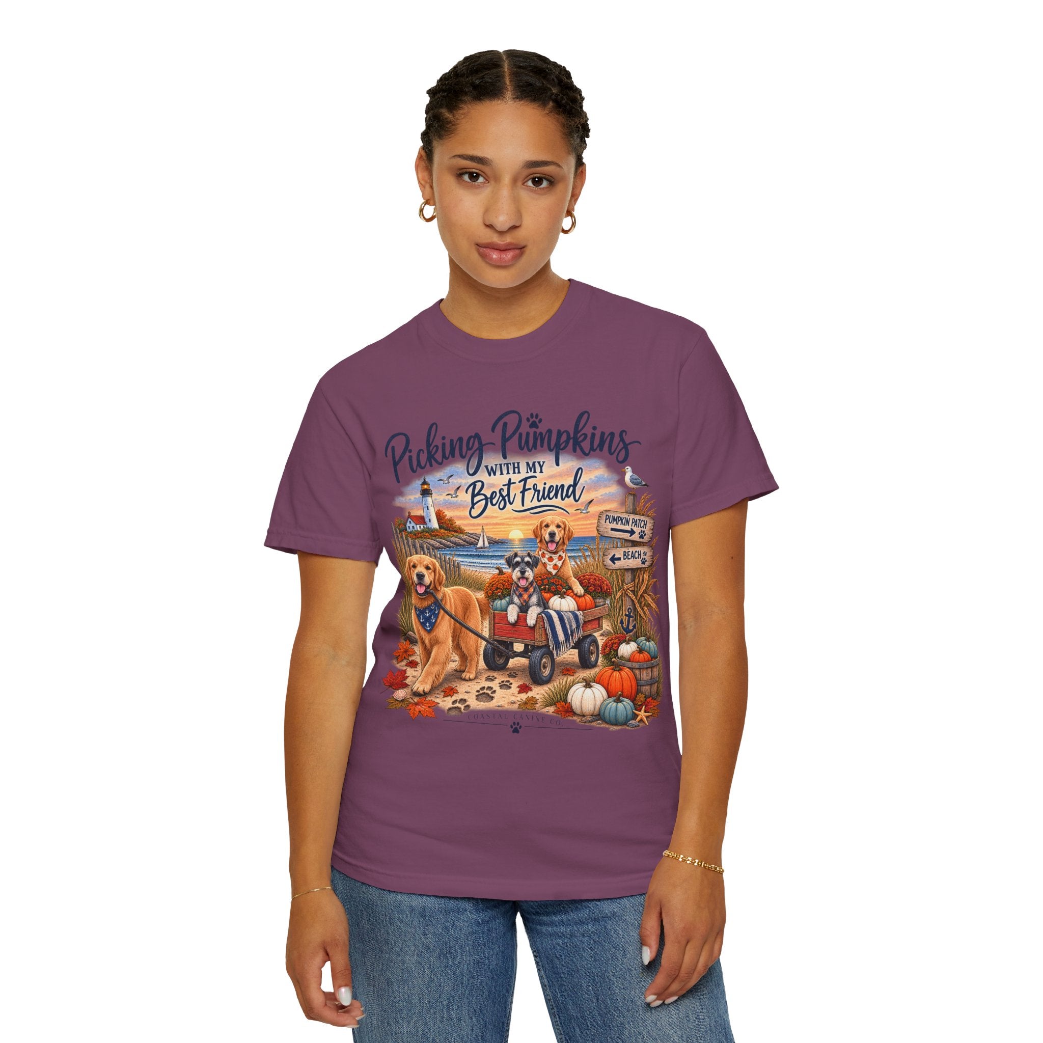 Picking Pumpkins With My Best Friend T-Shirt — Fall Dog Pumpkin Patch Tee