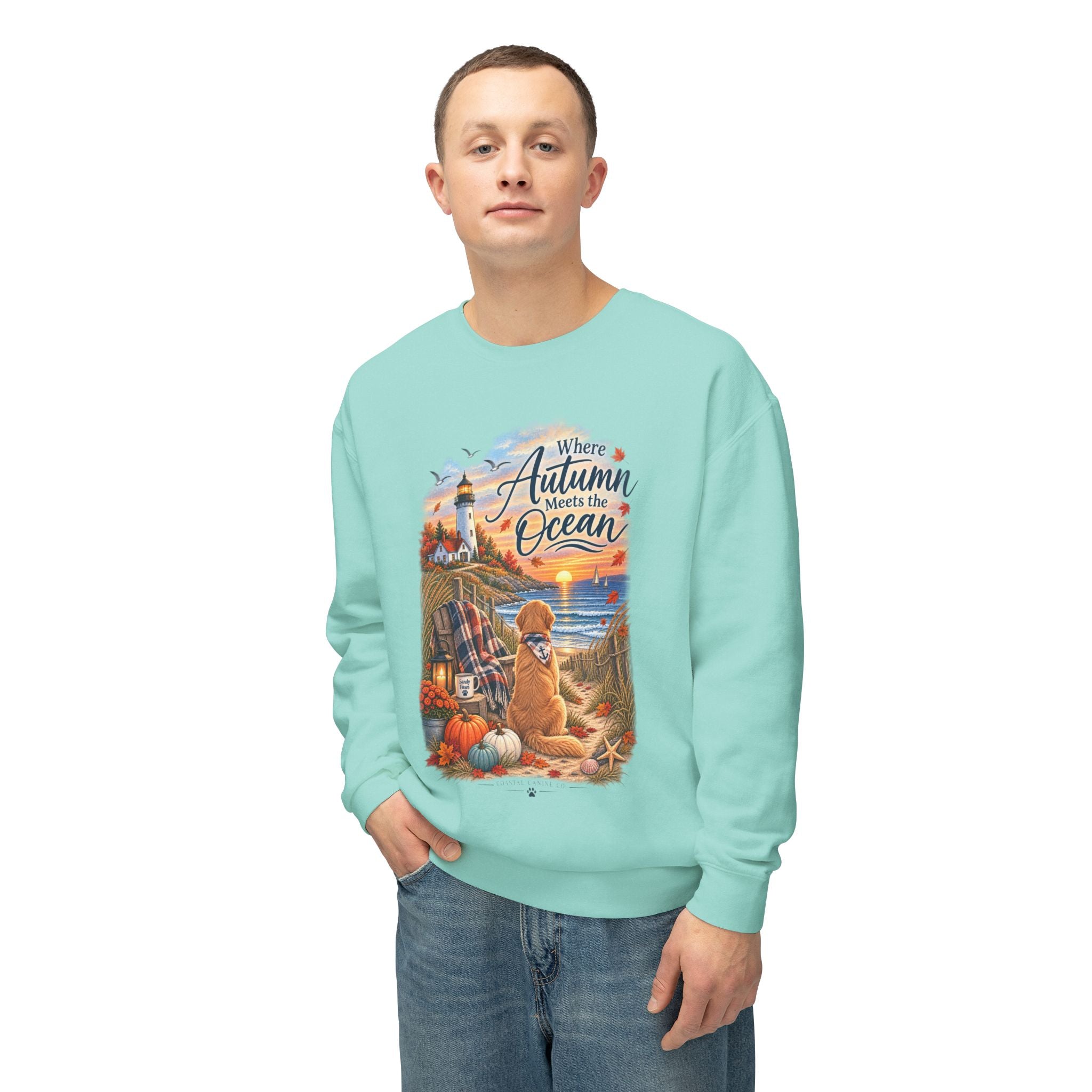 Where Autumn Meets the Ocean Sweatshirt — Coastal Fall Dog Pullover