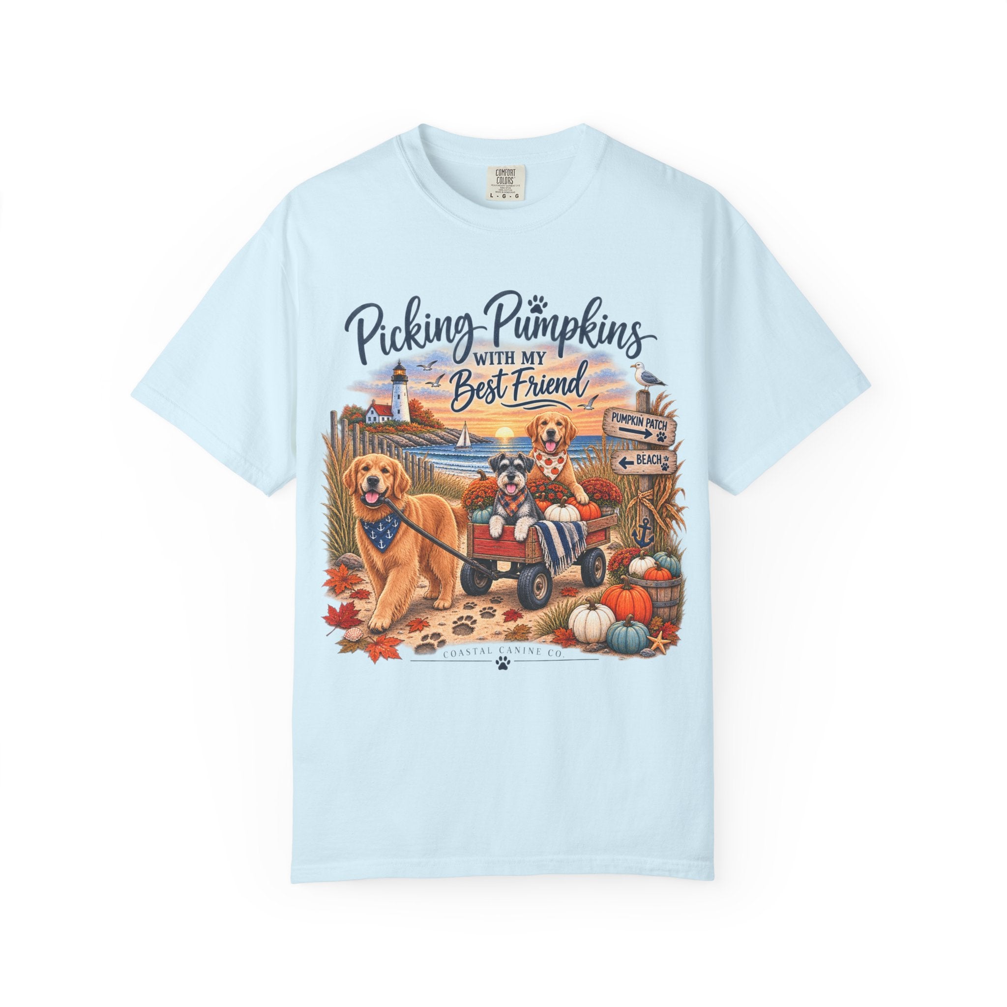 Picking Pumpkins With My Best Friend T-Shirt — Fall Dog Pumpkin Patch Tee