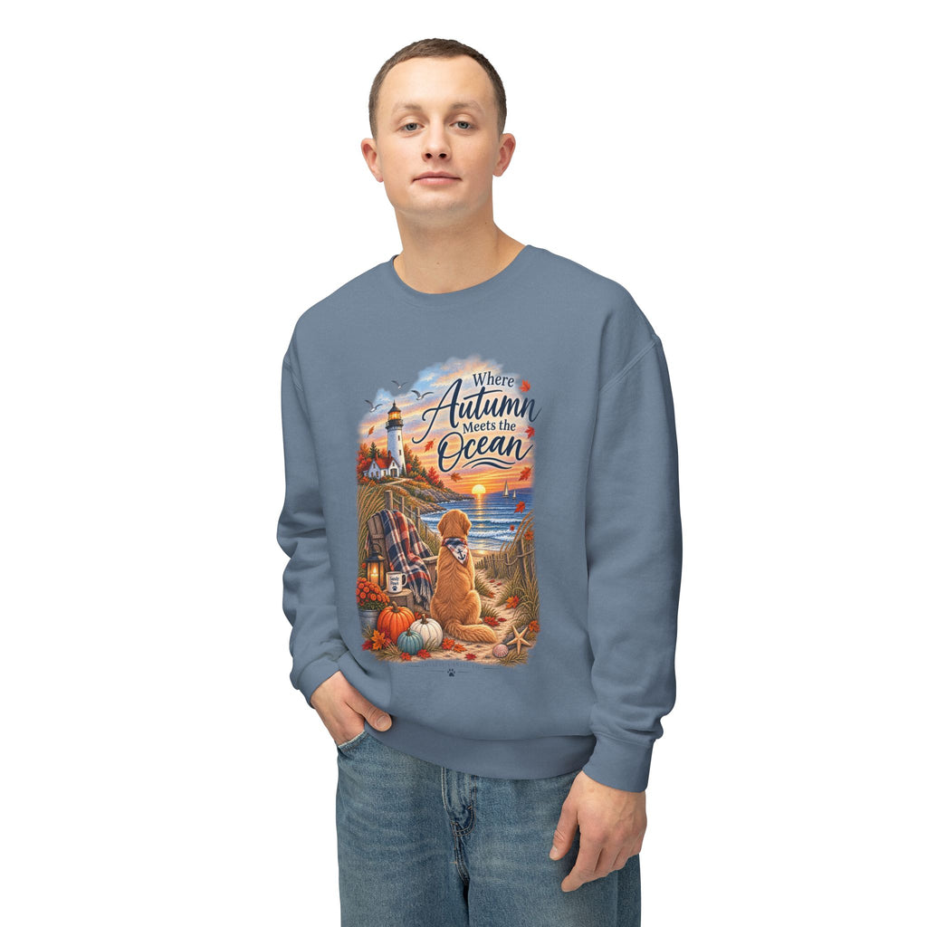 Where Autumn Meets the Ocean Sweatshirt — Coastal Fall Dog Pullover