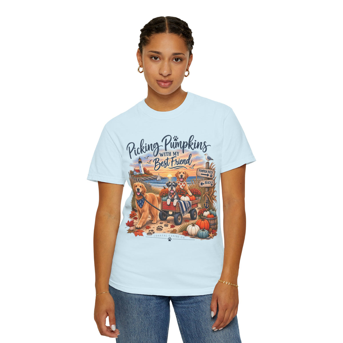 Picking Pumpkins With My Best Friend T-Shirt — Fall Dog Pumpkin Patch Tee