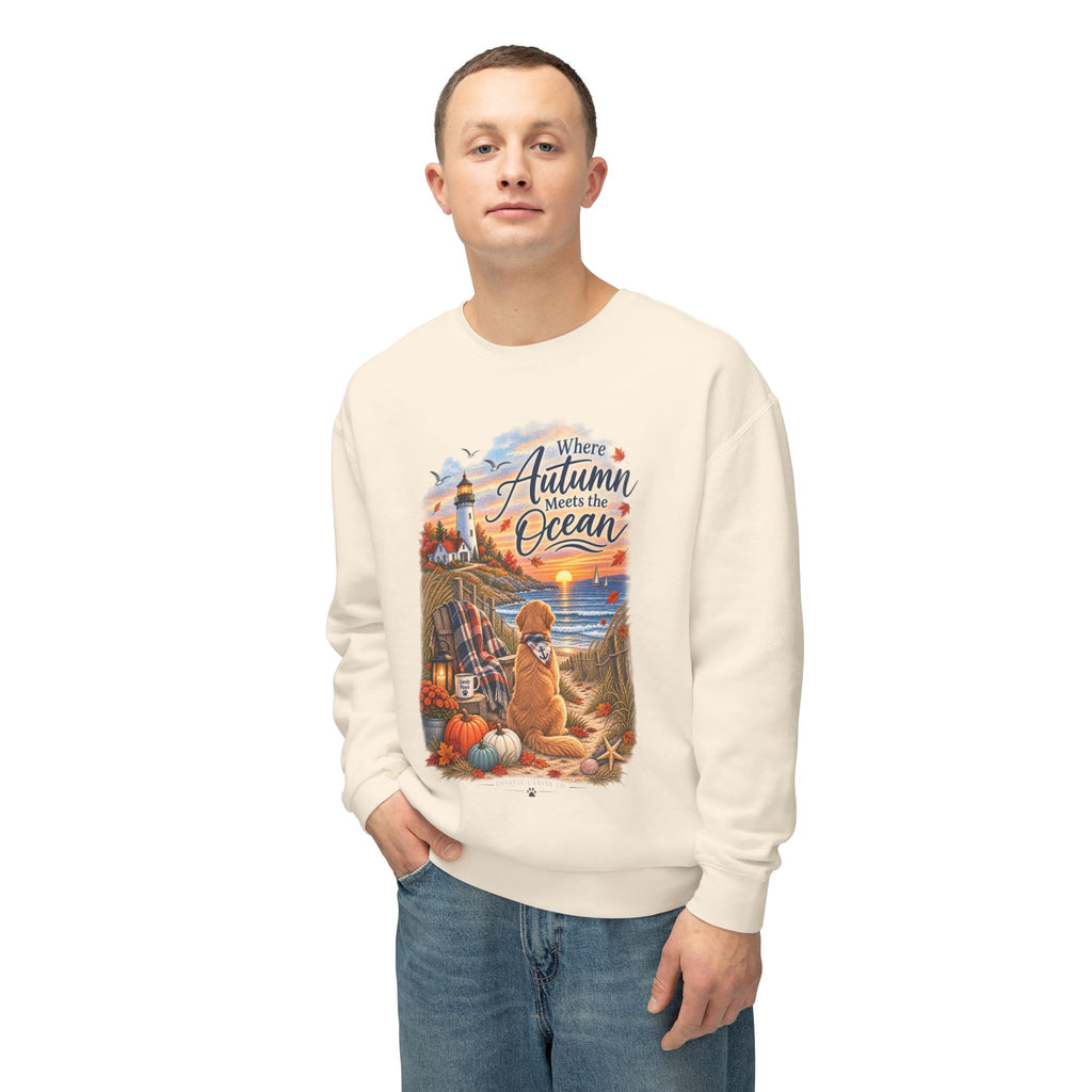 Where Autumn Meets the Ocean Sweatshirt — Coastal Fall Dog Pullover