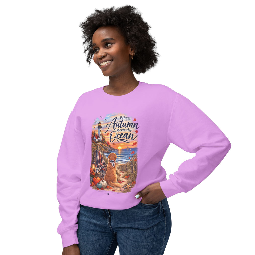 Where Autumn Meets the Ocean Sweatshirt — Coastal Fall Dog Pullover