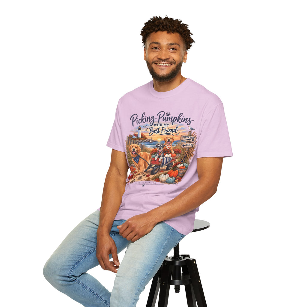 Picking Pumpkins With My Best Friend T-Shirt — Fall Dog Pumpkin Patch Tee