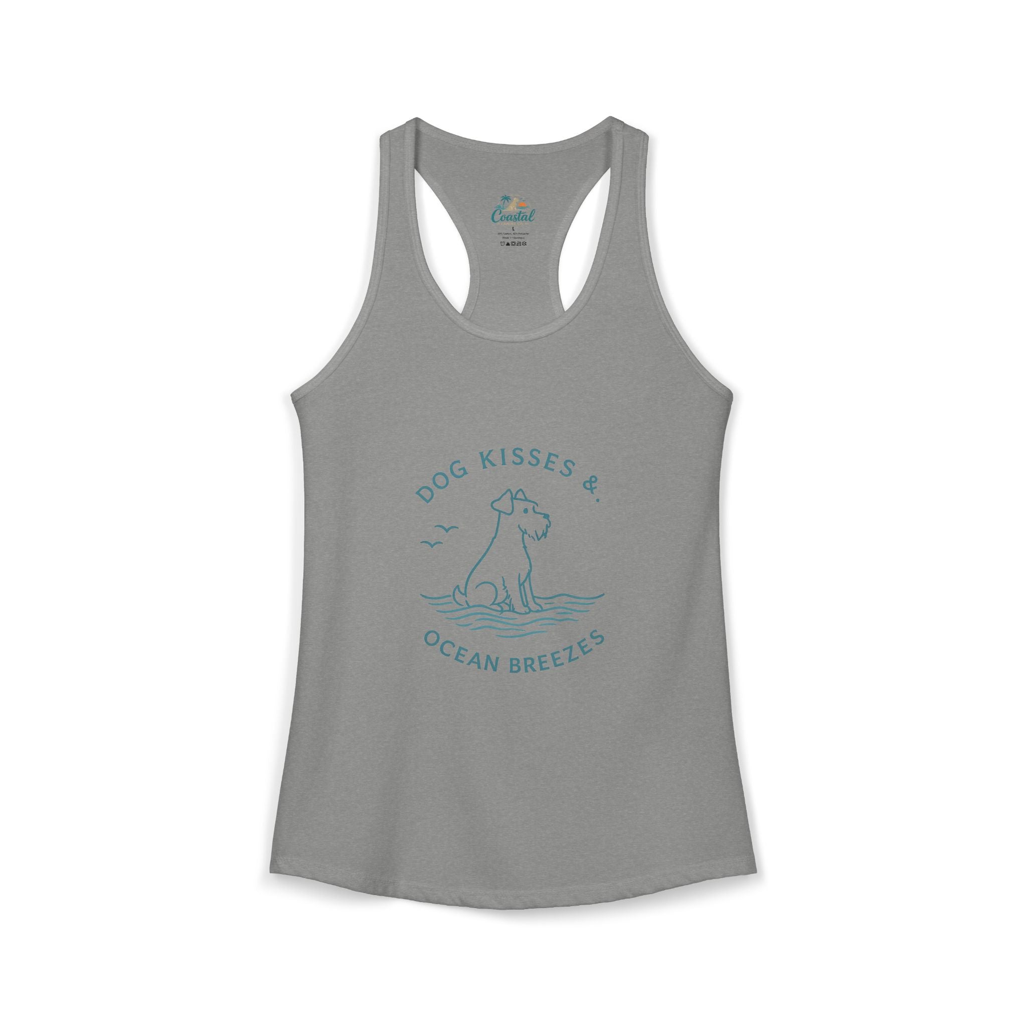 Dog Kisses & Ocean Breezes-Women's Racerback Tank