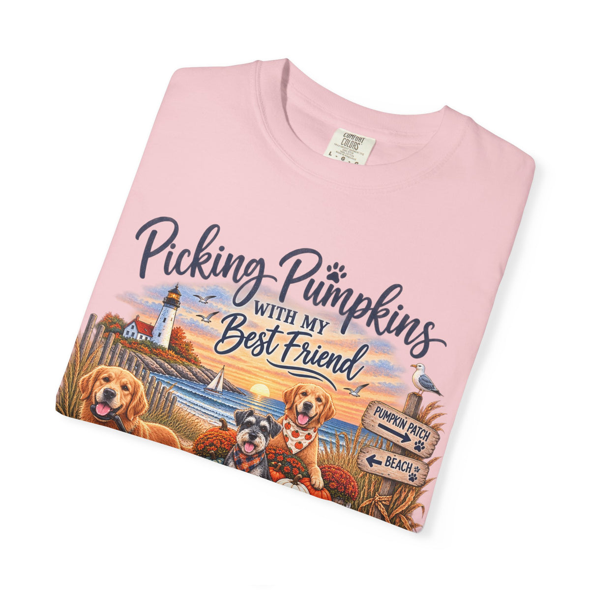 Picking Pumpkins With My Best Friend T-Shirt — Fall Dog Pumpkin Patch Tee