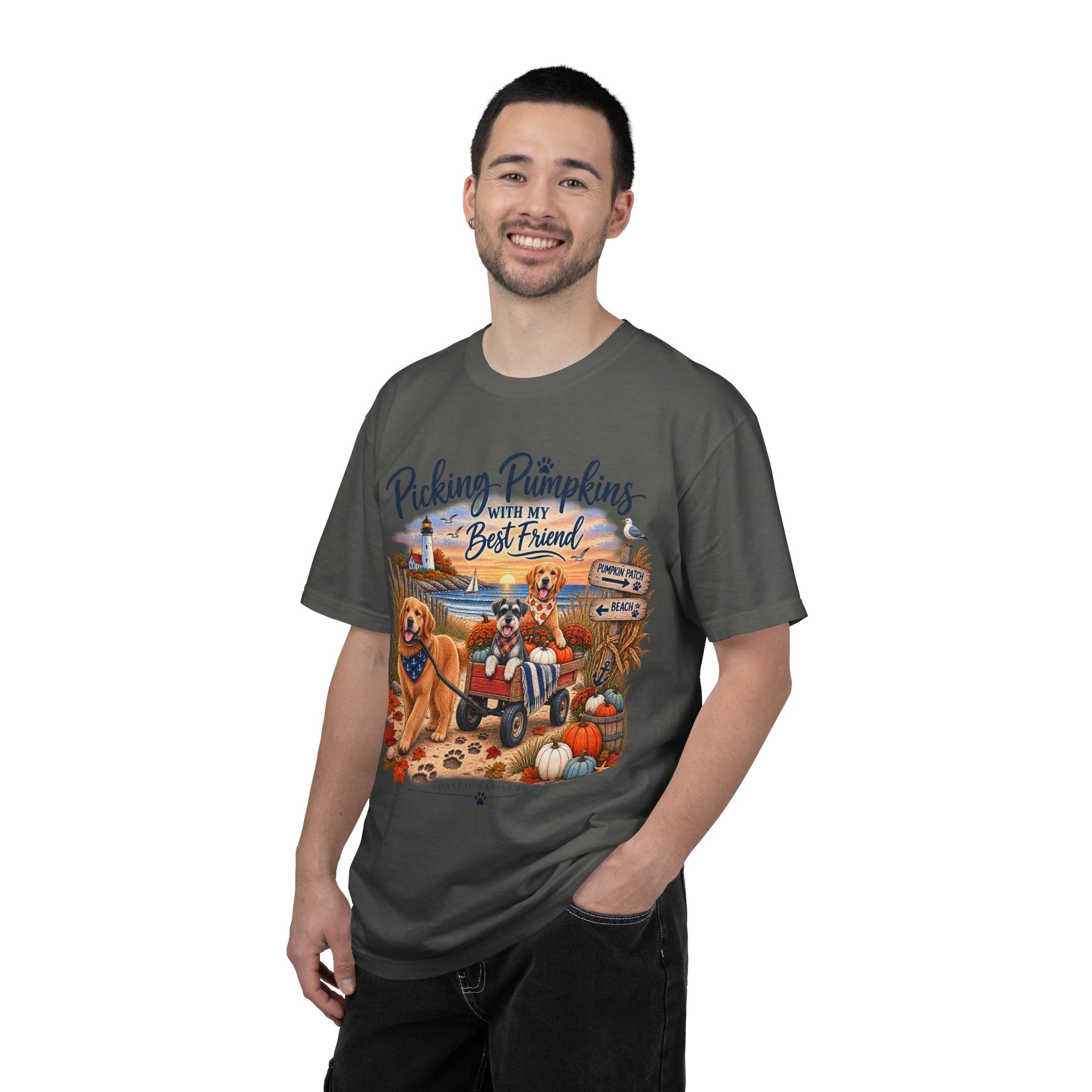 Picking Pumpkins With My Best Friend T-Shirt — Fall Dog Pumpkin Patch Tee