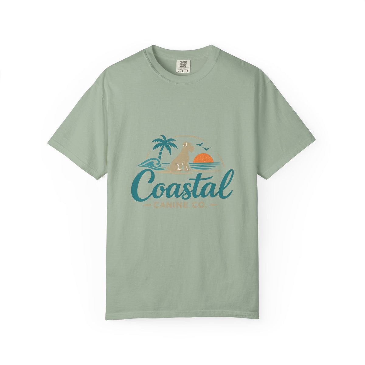 Coastal Canine T-Shirt — Beach Dog Sunset Tee