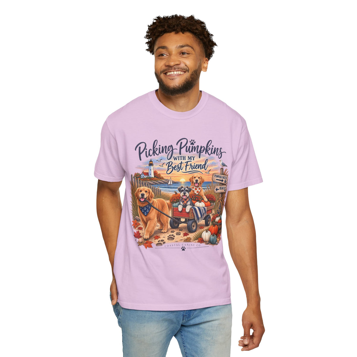 Picking Pumpkins With My Best Friend T-Shirt — Fall Dog Pumpkin Patch Tee