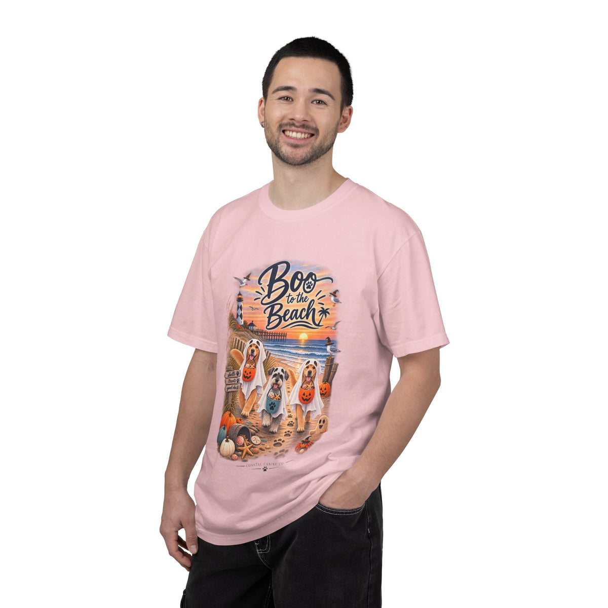 Boo to the Beach T-Shirt — Cute Halloween Dogs on Sunset Beach